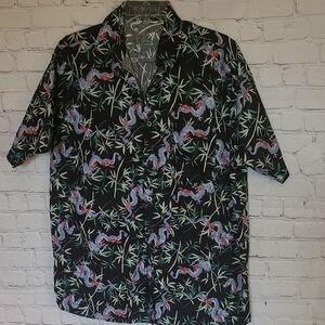 Black Purple Chinese Dragon Tropical Size XL ORCAN Shirt Cruise Vacation